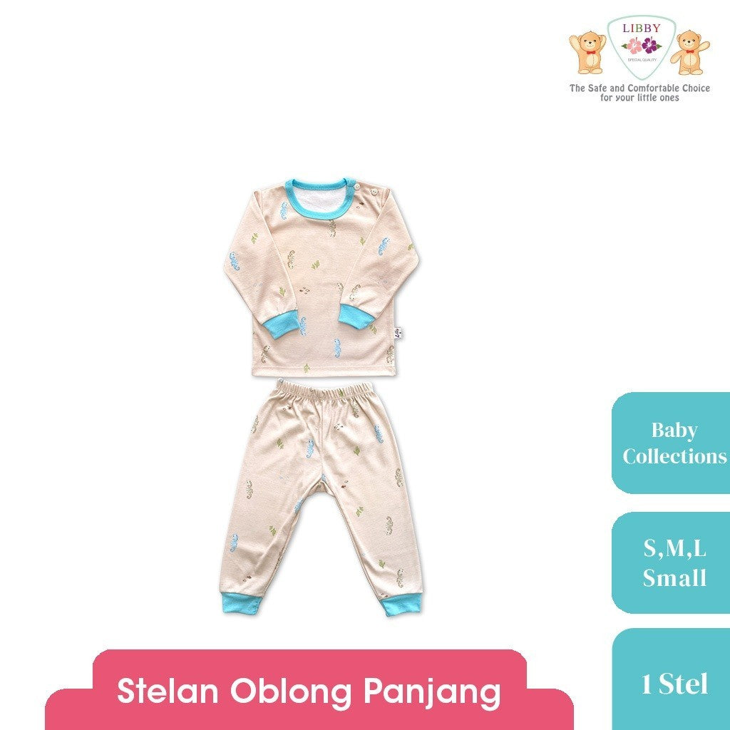 LIBBY Setelan Piyama Panjang Anak Laki Laki Perempuan Motif Baby Collections (1 stel)