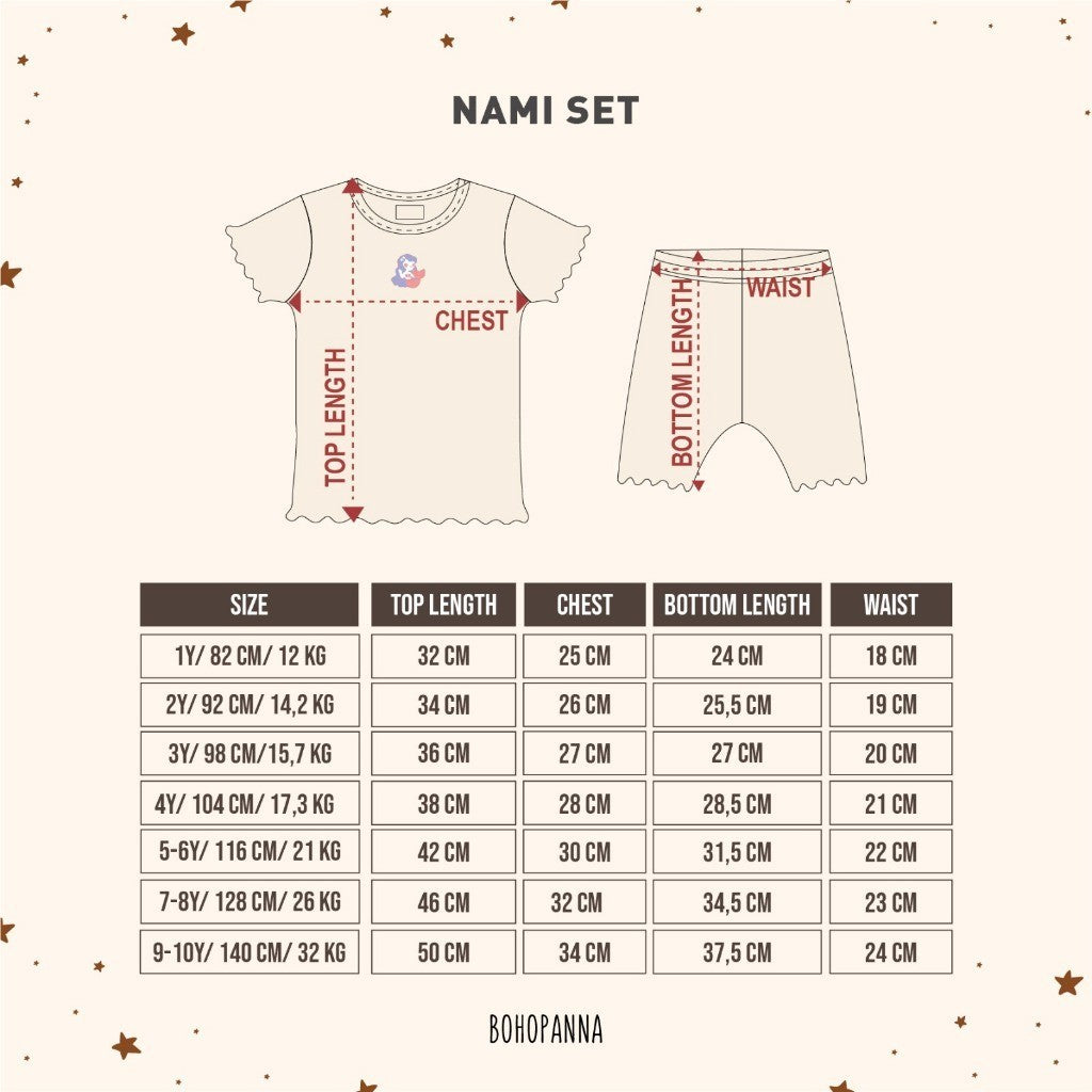 BOHOPANNNA - NAMI SET - Setelan Anak Perempuan