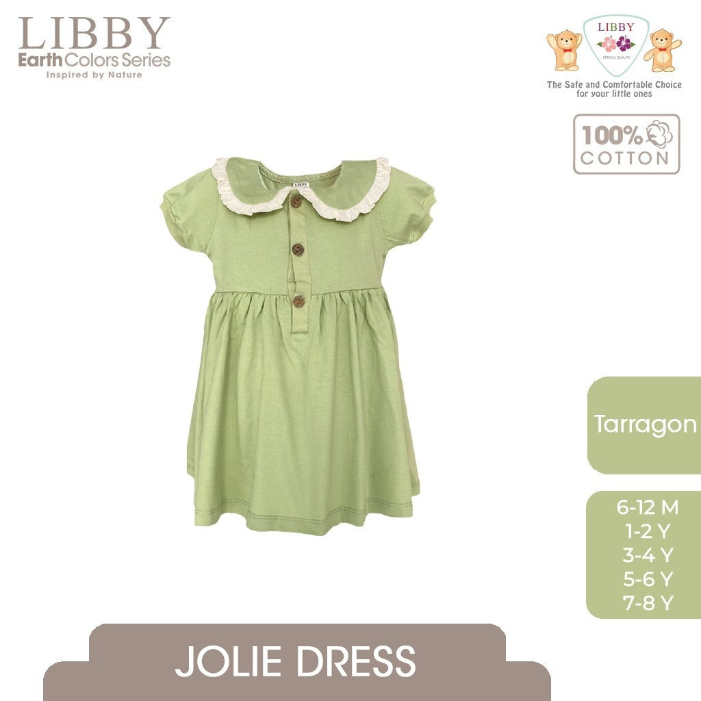 LIBBY Earth Jolie Dress Anak Perempuan 6 Bulan - 6 Tahun (1 Pcs)