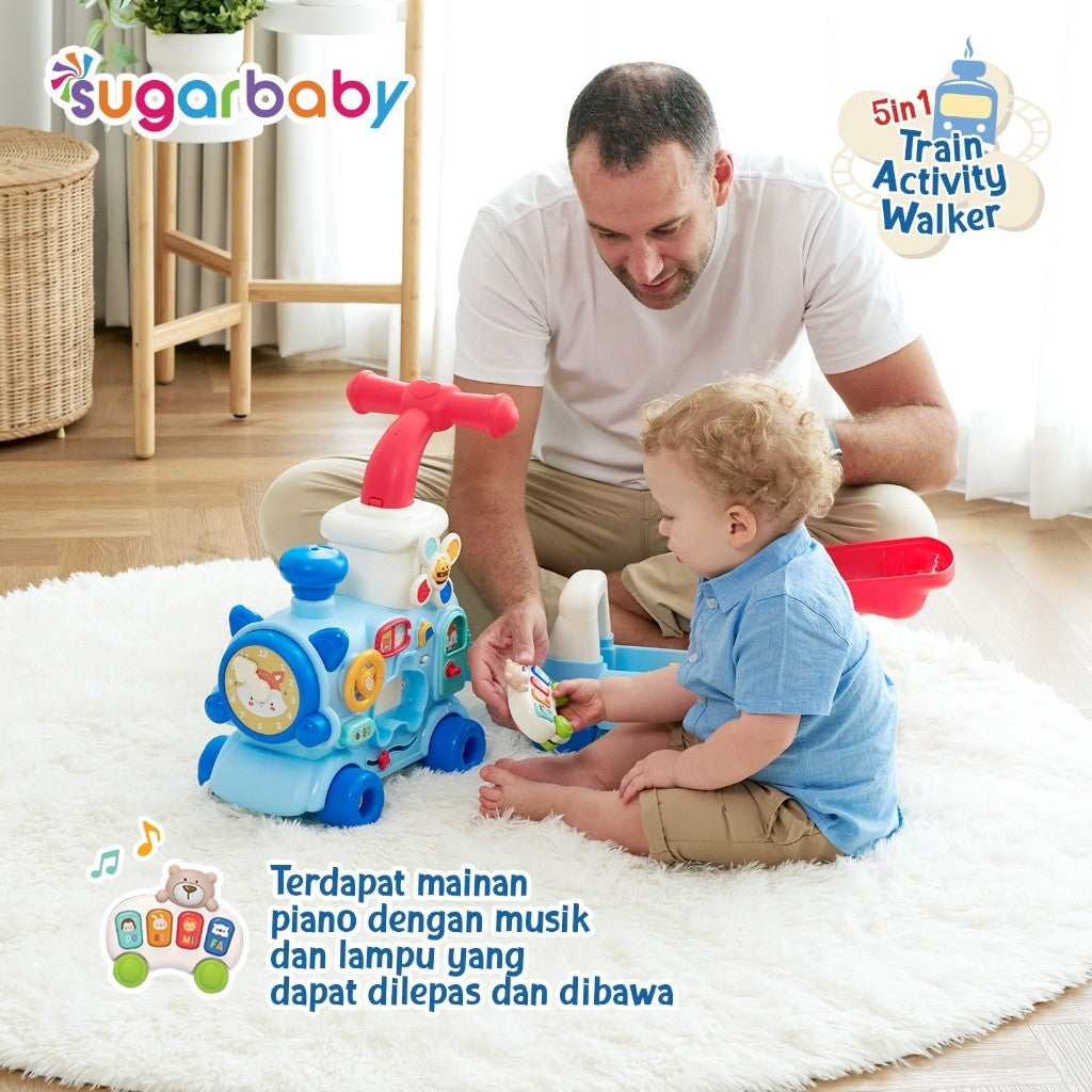 Sugarbaby Train Activity Walker 5in1 Mode/Baby Walker/Mainan Dorong Bayi