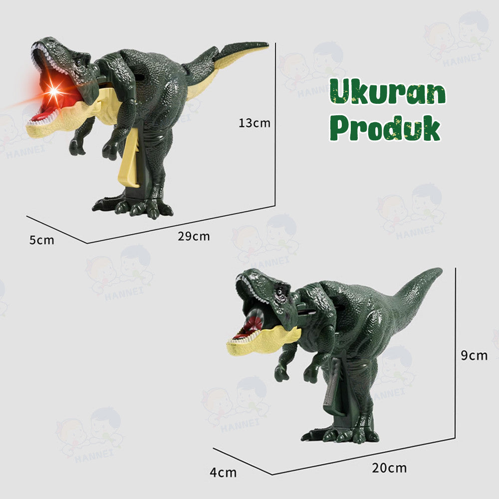 Hannei Mainan Dinosaurus Viral Anak Tekan Tembakan Ada Suara Dan Lampu Sha Sha Sha Bisa Diputar 300°