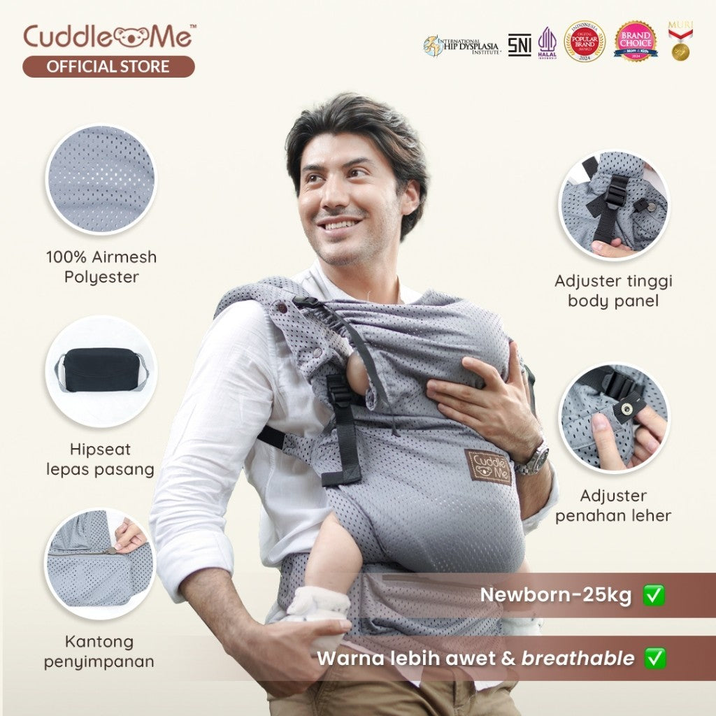 Gendongan Bayi - CUDDLEME Ultimo Aero Gendongan SSC Newborn Suport M Shape
