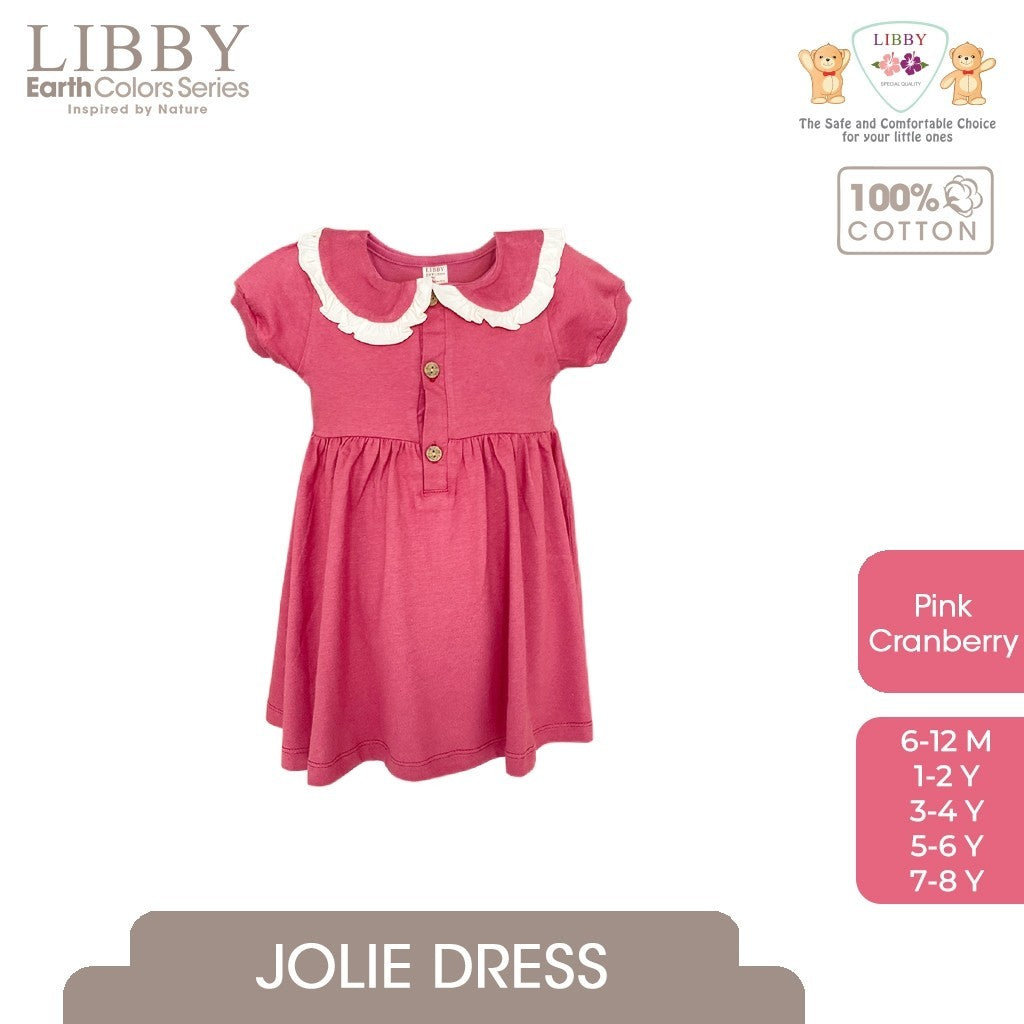 LIBBY Earth Jolie Dress Anak Perempuan 6 Bulan - 6 Tahun (1 Pcs)
