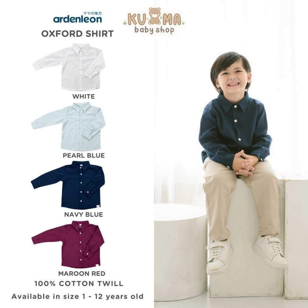 ARDENLEON Atasan Kemeja Anak Laki Laki Oxford Shirt 1 - 5 Tahun