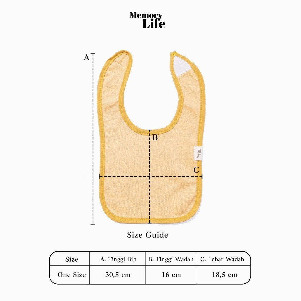 MemoryLife - Drool Catcher 2 Set Square Bib | Celemek Bayi Slabber - MemoryLife Essentials
