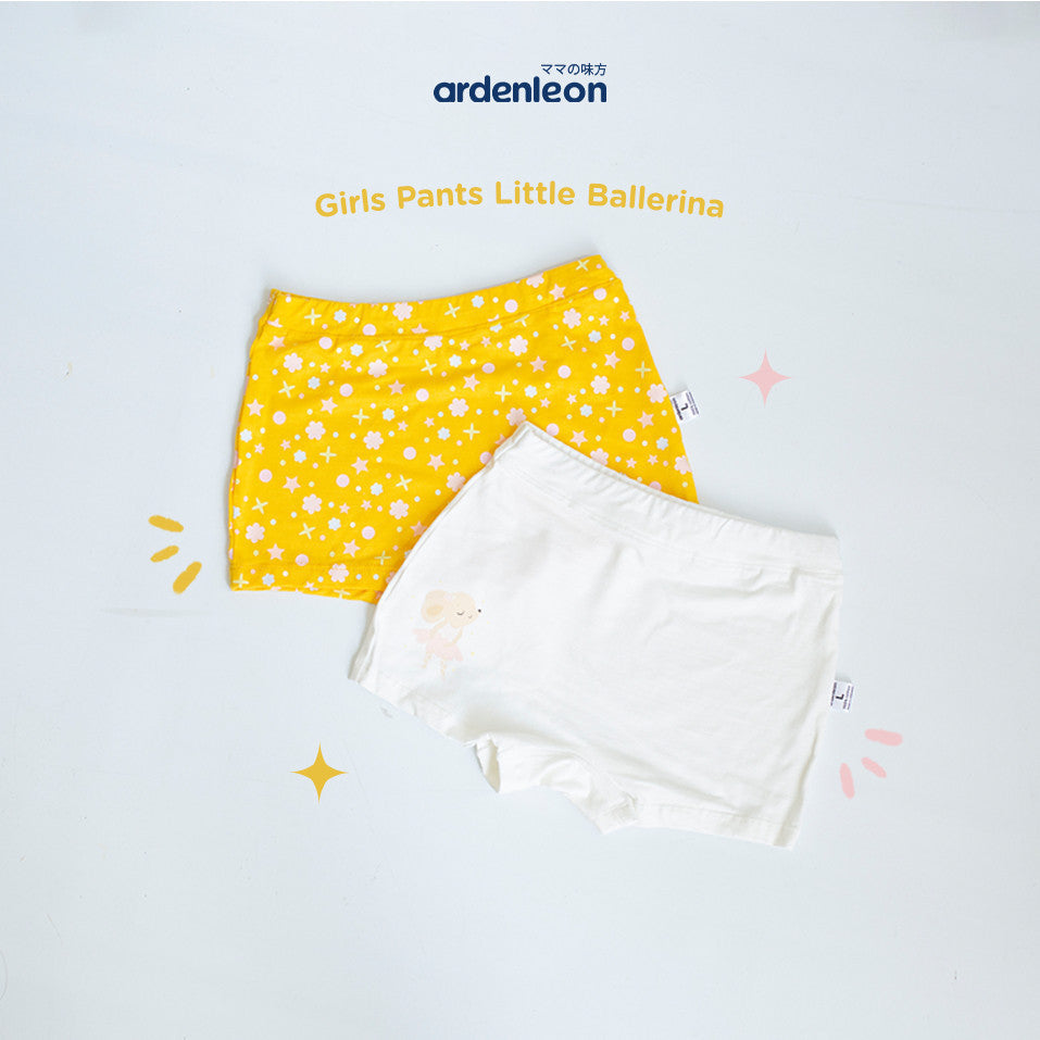 ARDENLEON Celana Dalam Anak Perempuan Girls Shorts Little Ballerina (2 pcs)