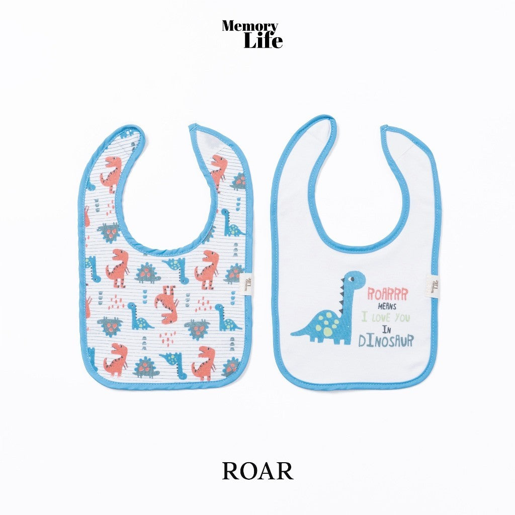 MemoryLife - Drool Catcher 2 Set Square Bib | Celemek Bayi Slabber - MemoryLife Essentials