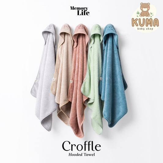 MemoryLife - Croffle Hooded Towel | Handuk Towel Hoodie Anak Premium