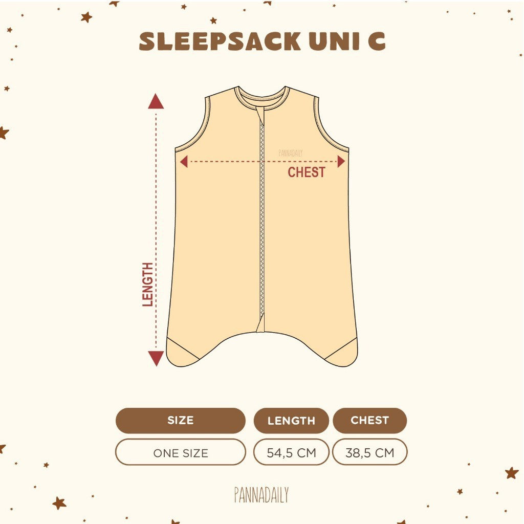 BOHOPANNA - PANNADAILY - SLEEP SACK Unisex C- Selimut Bayi - Bedong Bayi