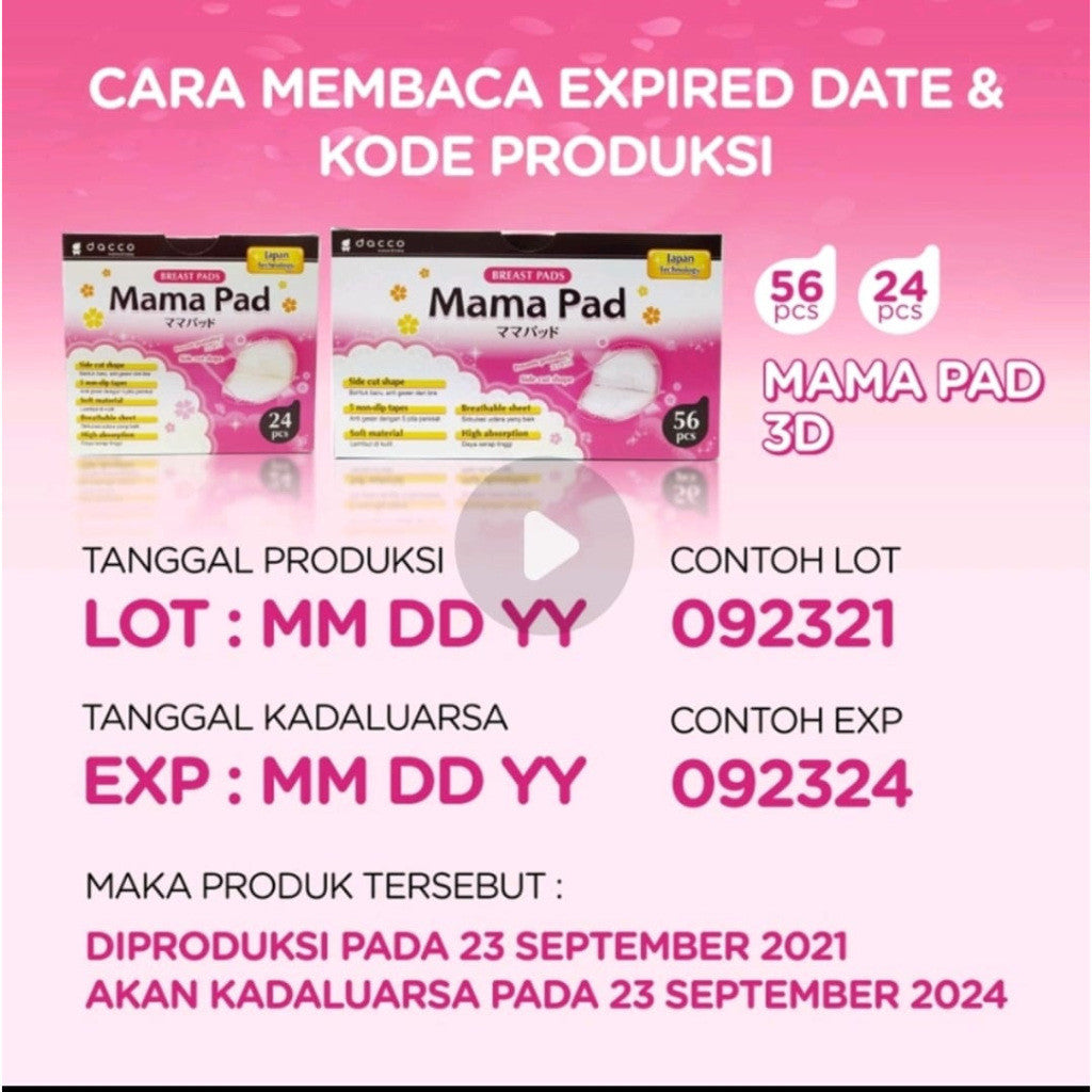 Dacco breastpad mamapad 112 mama pad breast pads mamapad isi 112 pcs