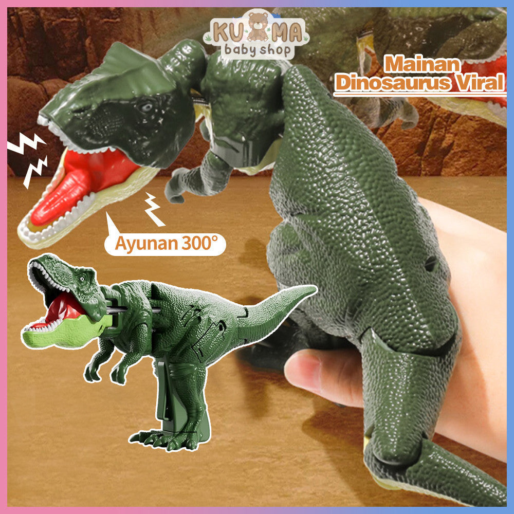 Hannei Mainan Dinosaurus Viral Anak Tekan Tembakan Ada Suara Dan Lampu Sha Sha Sha Bisa Diputar 300°
