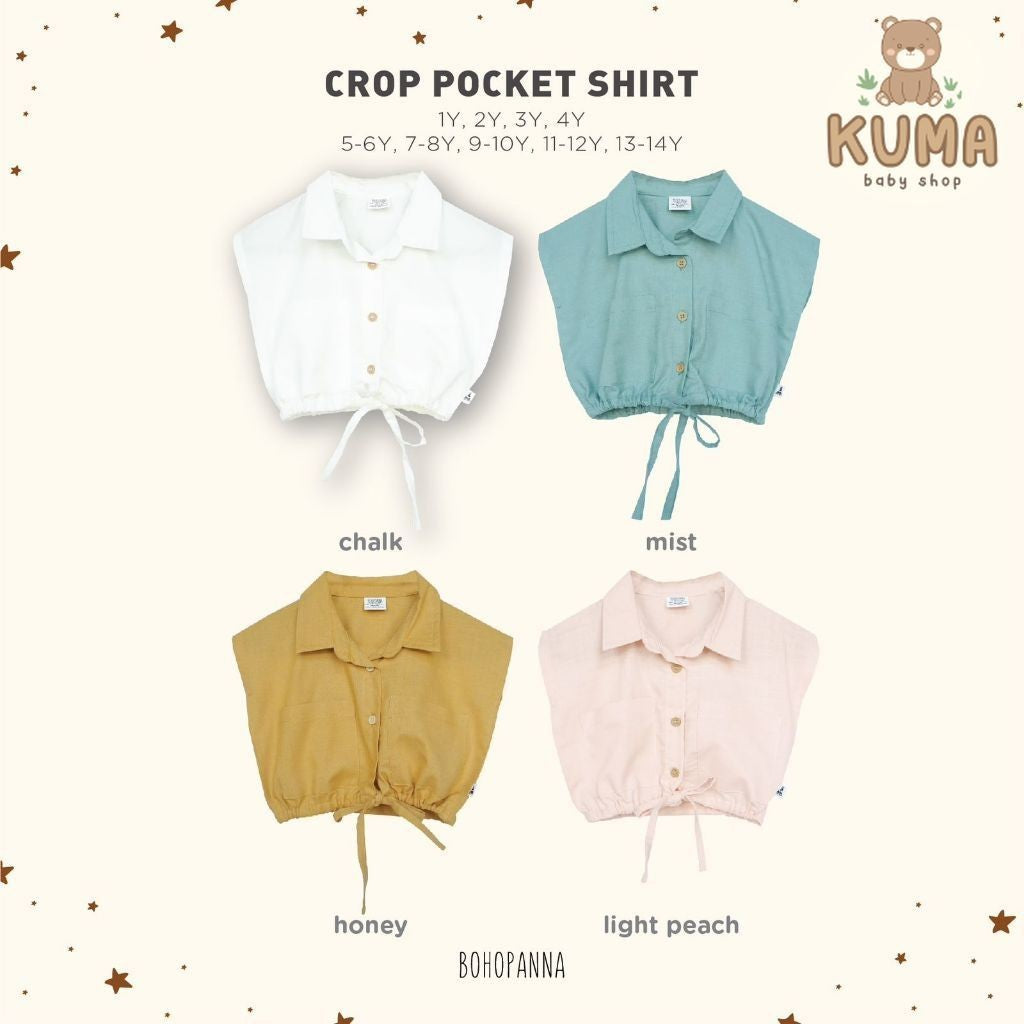BOHOPANNA - CROP POCKET SHIRT - Atasan Anak Perempuan