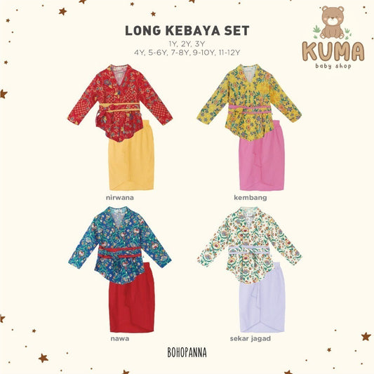 BOHOPANNA - LONG KEBAYA SET - BATIK - Kebaya Panjang - Kebaya Anak Perempuan