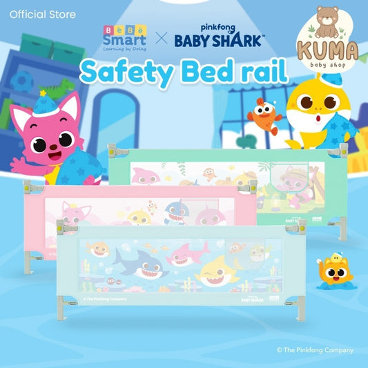 BEBE SMART Pinkfong Pink fong Pagar Pengaman Ranjang Baby Shark / Baby Bedrail / Safety Bedrail / Pagar Pembatas Kasur