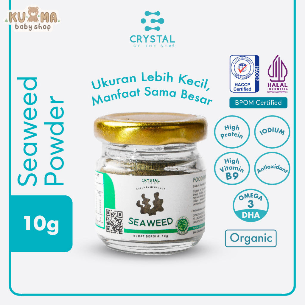 Crystal of the Sea | Seaweed Powder (10GR) / Bubuk Rumput Laut / Bubuk Nori - Taburan Sup MPASI NON MSG