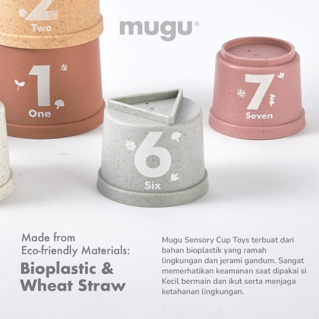 Mainan Edukatif Anak | Mainan Susun Montessori Edukatif | Wheat Straw Bahan Jerami Gandum | BPA Free & SNI - mugu Sensory Toys