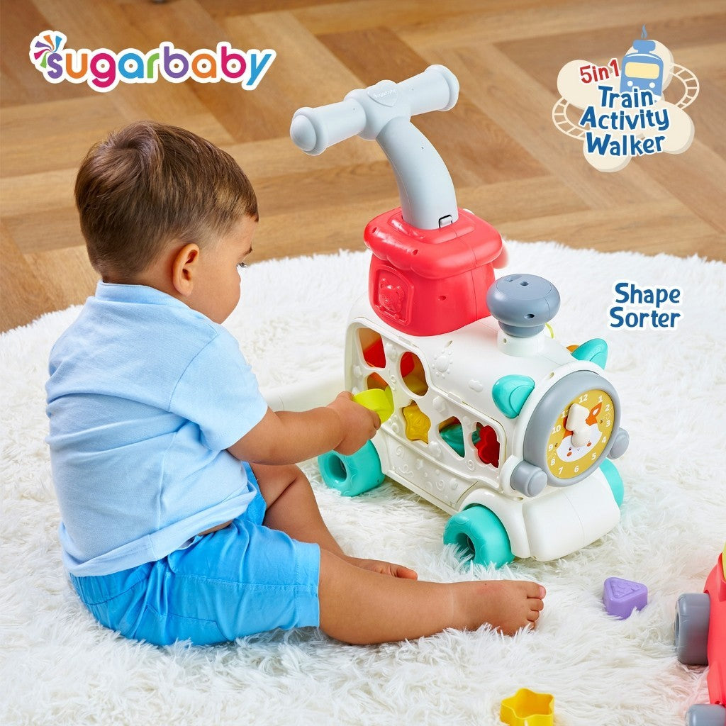 Sugarbaby Train Activity Walker 5in1 Mode/Baby Walker/Mainan Dorong Bayi