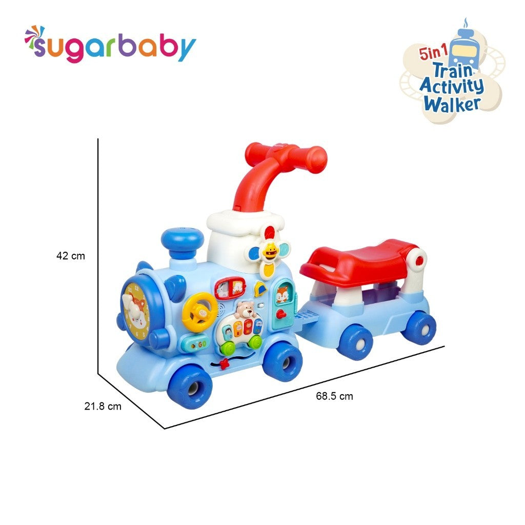 Sugarbaby Train Activity Walker 5in1 Mode/Baby Walker/Mainan Dorong Bayi