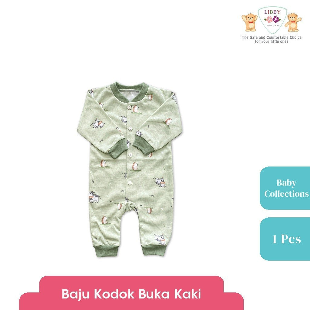 LIBBY Piyama Baju Kodok Newborn Bayi Laki laki Perempuan Motif Baby Collections (1 pcs)-Sleepsuit-Bodysuit-Play Suit-Jumper Pendek-Jumper Panjang