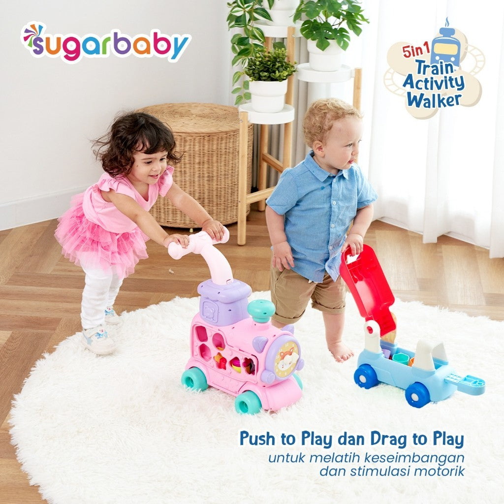 Sugarbaby Train Activity Walker 5in1 Mode/Baby Walker/Mainan Dorong Bayi