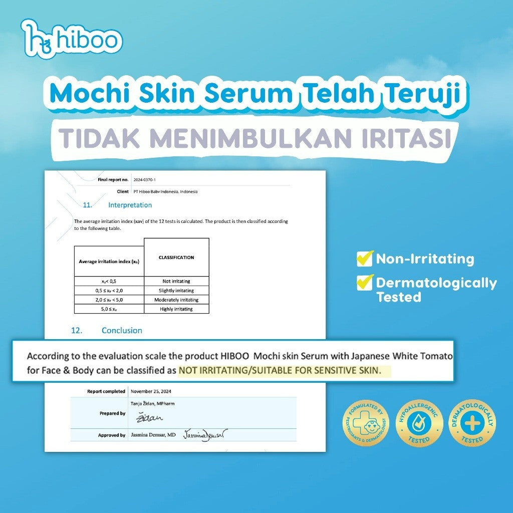 Hiboo Mochi Glow Baby Serum with Japanese White Tomato 2 in 1 Face Cream Bayi & Body Lotion Bayi 50 ml - Skincare Bayi Newborn Cream Wajah Bayi Whitening Cream C22