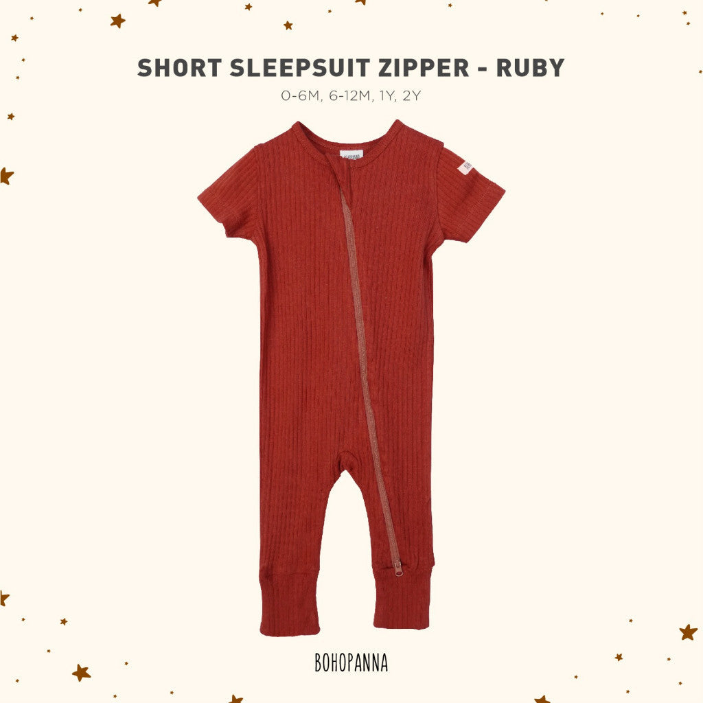 BOHOPANNA - SHORT SLEEPSUIT ZIPPER - Baju Tidur Anak