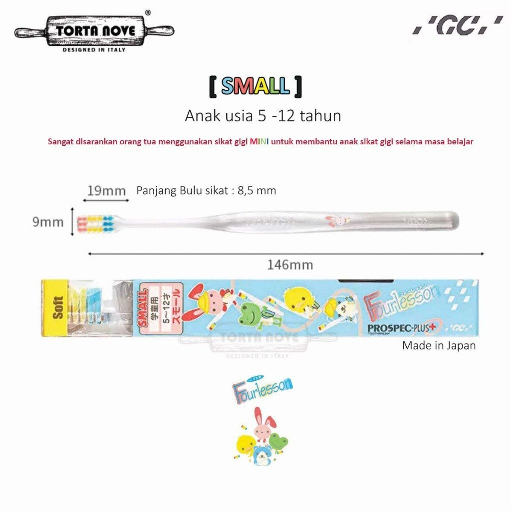 Sikat gigi anak Prospec Fourlesson GC Jepang ORIGINAL bayi balita toothbrush Four lesson