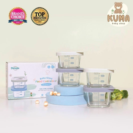 Little Dimple Baby Mini Food Container with Silicone Lid 822