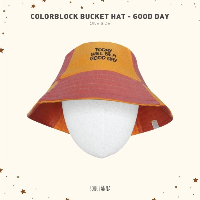 BOHOPANNA - COLORBLOCK BUCKET HAT - TOPI ANAK