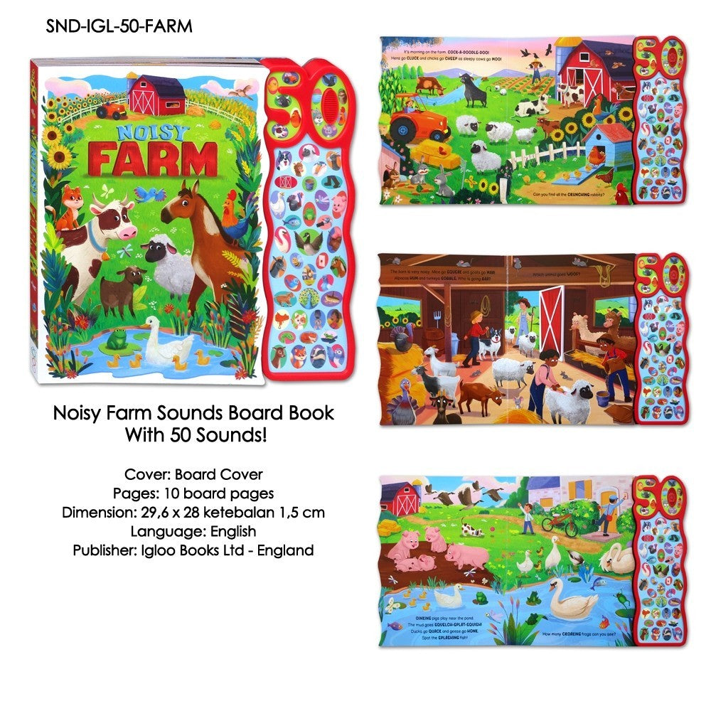 Things That Go/Noisy Farm Sounds Board Book With 50 Sounds! [Igloo Books]