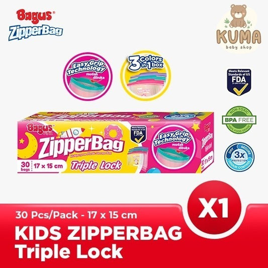 Bagus Zipper Bag Kids 30's 17 x 15 cm 30s Triple Lock