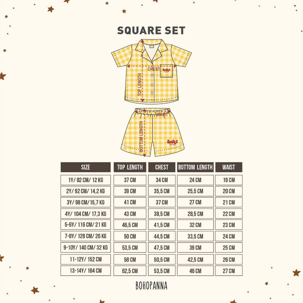 BOHOPANNA - SQUARE SET - Setelan Anak