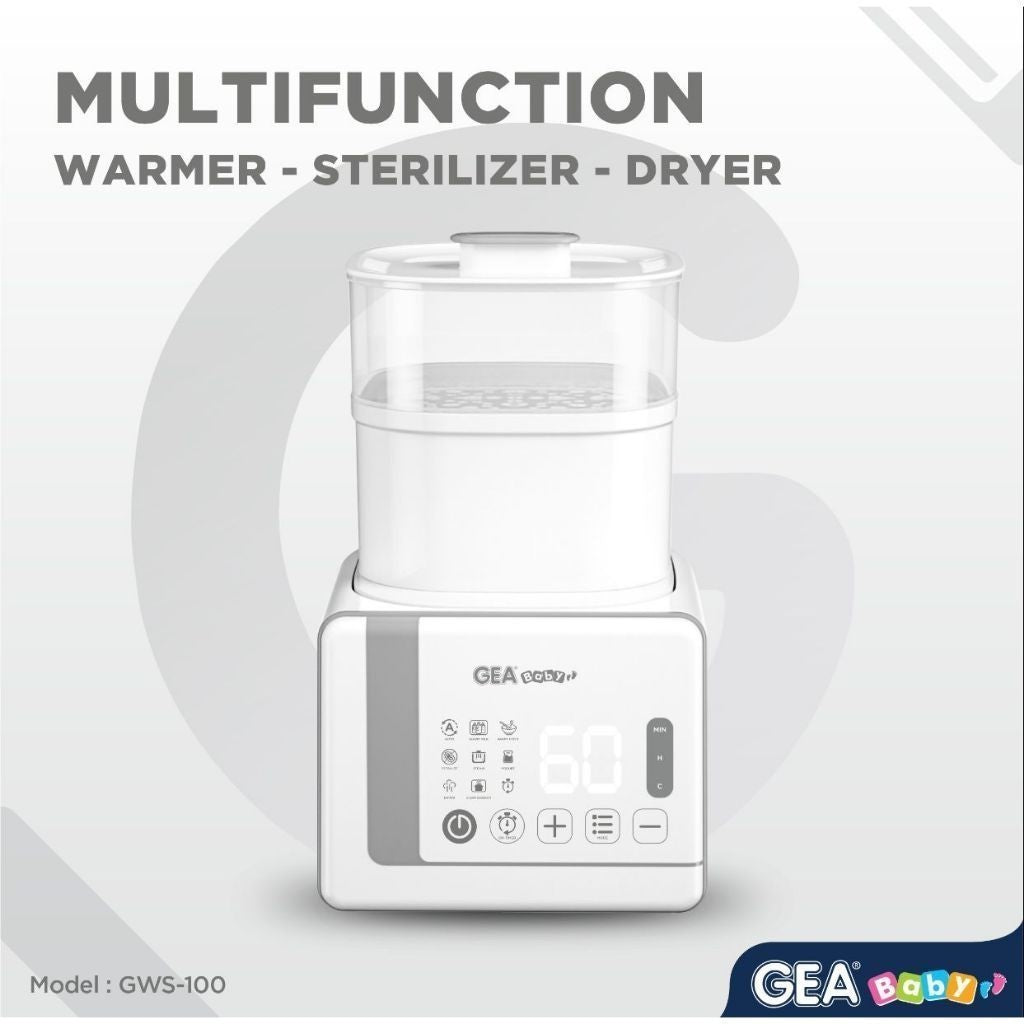 GEA Baby Multifunction Warmer Sterilizer Dryer  GWS 100 / penghangat susu / sterilisasi / slow cooker GWS-100 Steril