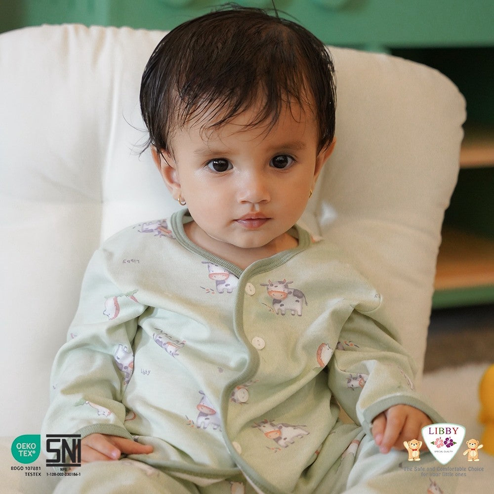 LIBBY Setelan Piyama Panjang Anak Laki Laki Perempuan Motif Baby Collections (1 stel)