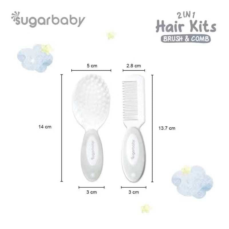 SUGARBABY 2in1 Hair Kits Brush & Comb | Sisir Sikat bayi
