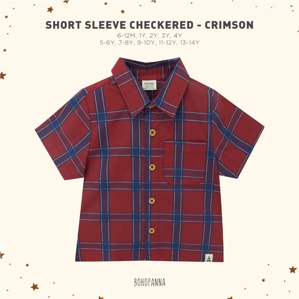 BOHOPANNA - SHORT SLEEVE CHECKERED - Atasan Anak Laki-Laki 2523