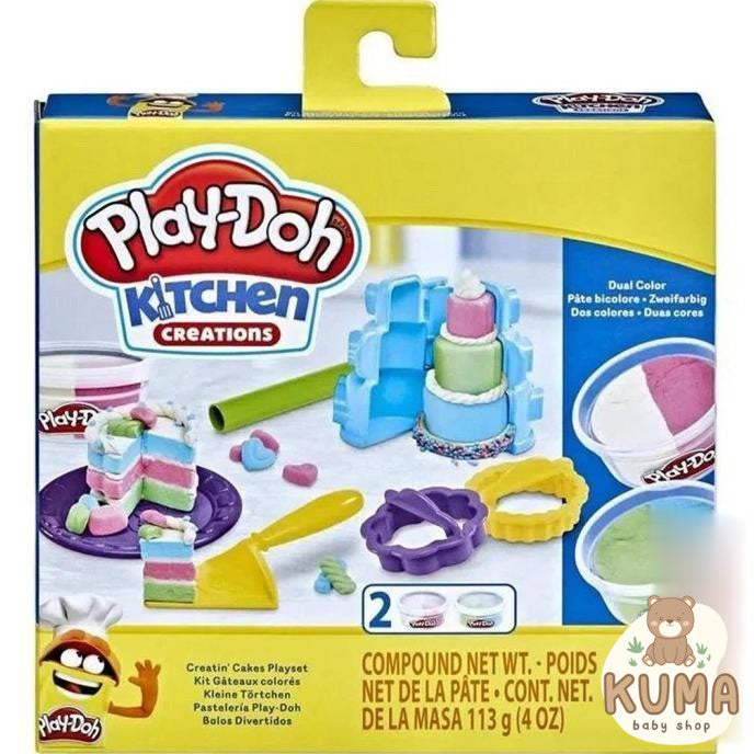 Play Doh Kitchen Creations Creatin Cakes Hasbro F4714 Playdoh Mainan