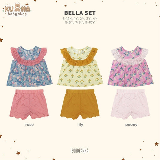 BOHOPANNA - BELLA SET - Setelan Baju Anak Perempuan Flower 2505