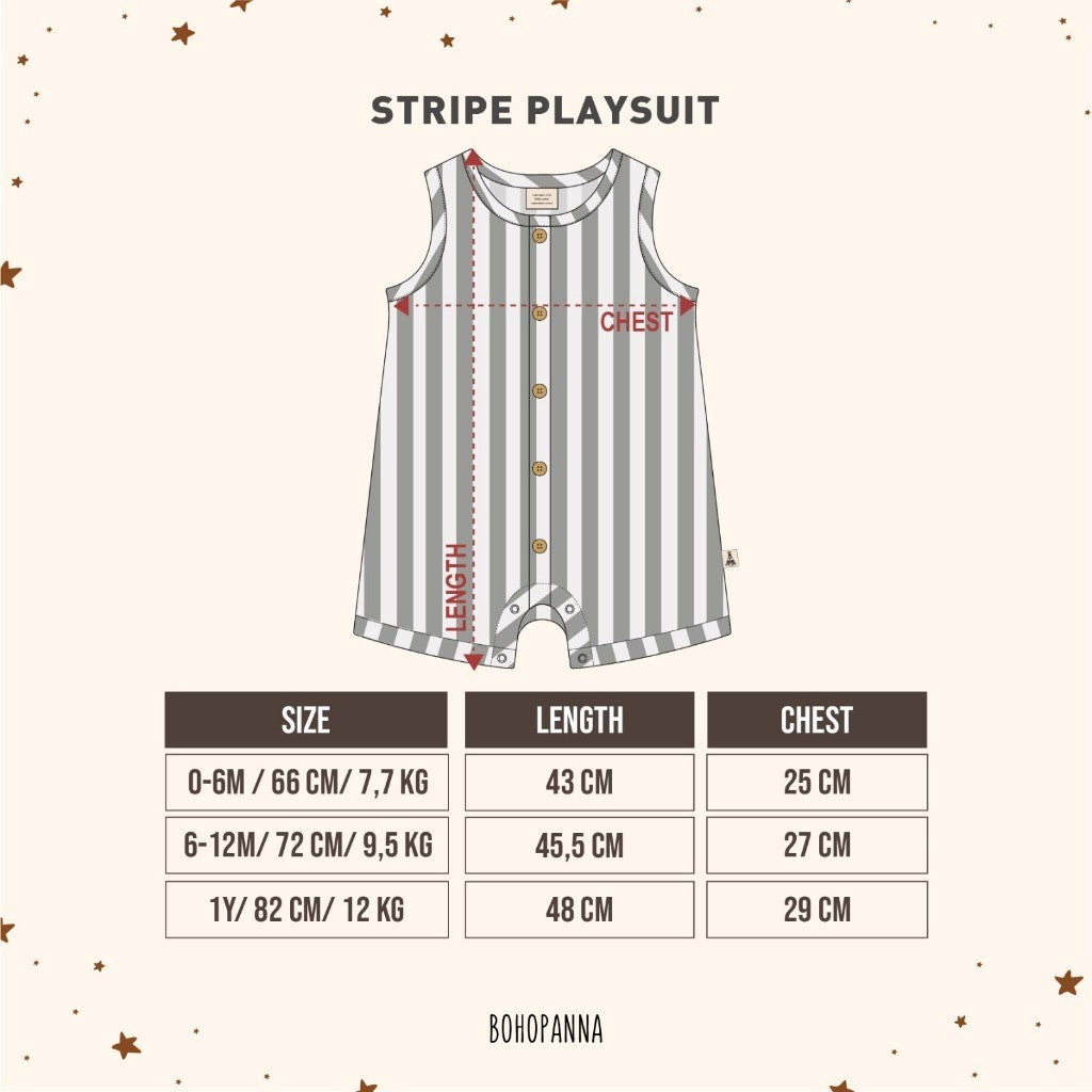 BOHOPANNA - STRIPE PLAYSUIT - Jumper Bayi