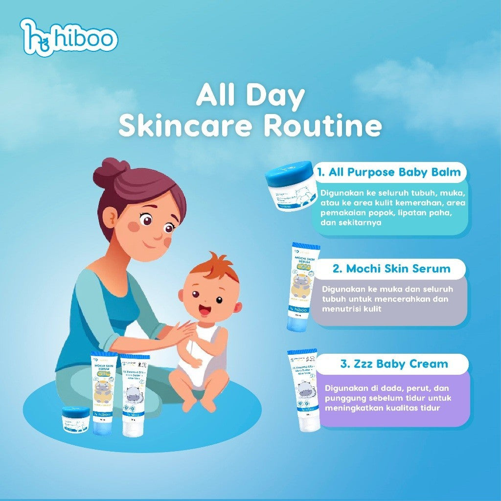 Hiboo Mochi Glow Baby Serum with Japanese White Tomato 2 in 1 Face Cream Bayi & Body Lotion Bayi 100 ml - Skincare Bayi Newborn Cream Wajah Bayi Whitening Cream C11