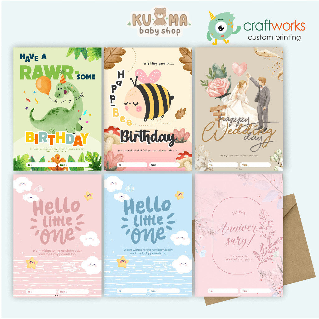 KARTU UCAPAN JUMBO + AMPLOP | ULANG TAHUN | BABY BORN