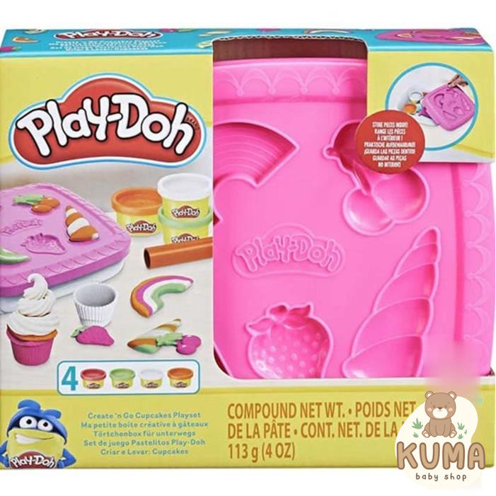 Play Doh Create n Go Cupcakes Playset Hasbro F7527 Playdoh Pink