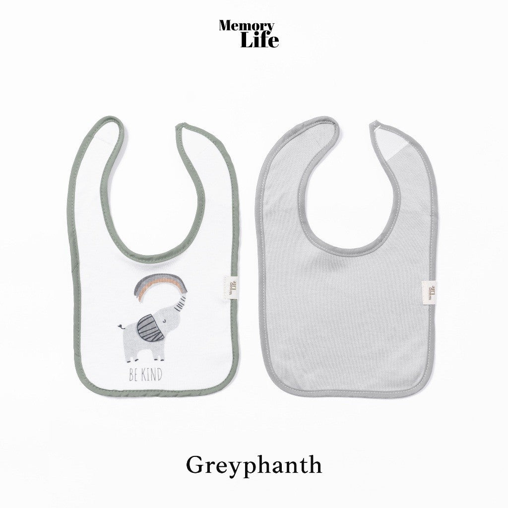 MemoryLife - Drool Catcher 2 Set Square Bib | Celemek Bayi Slabber - MemoryLife Essentials