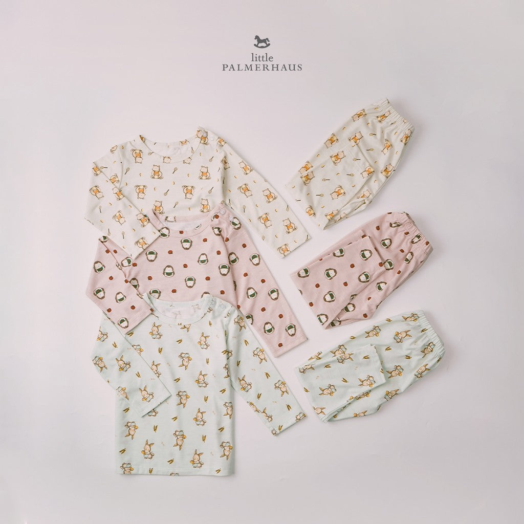 Little Wear Shoulder Button Long Set 23.0 by Little Palmerhaus (Setelan Baju Anak Lengan Panjang)