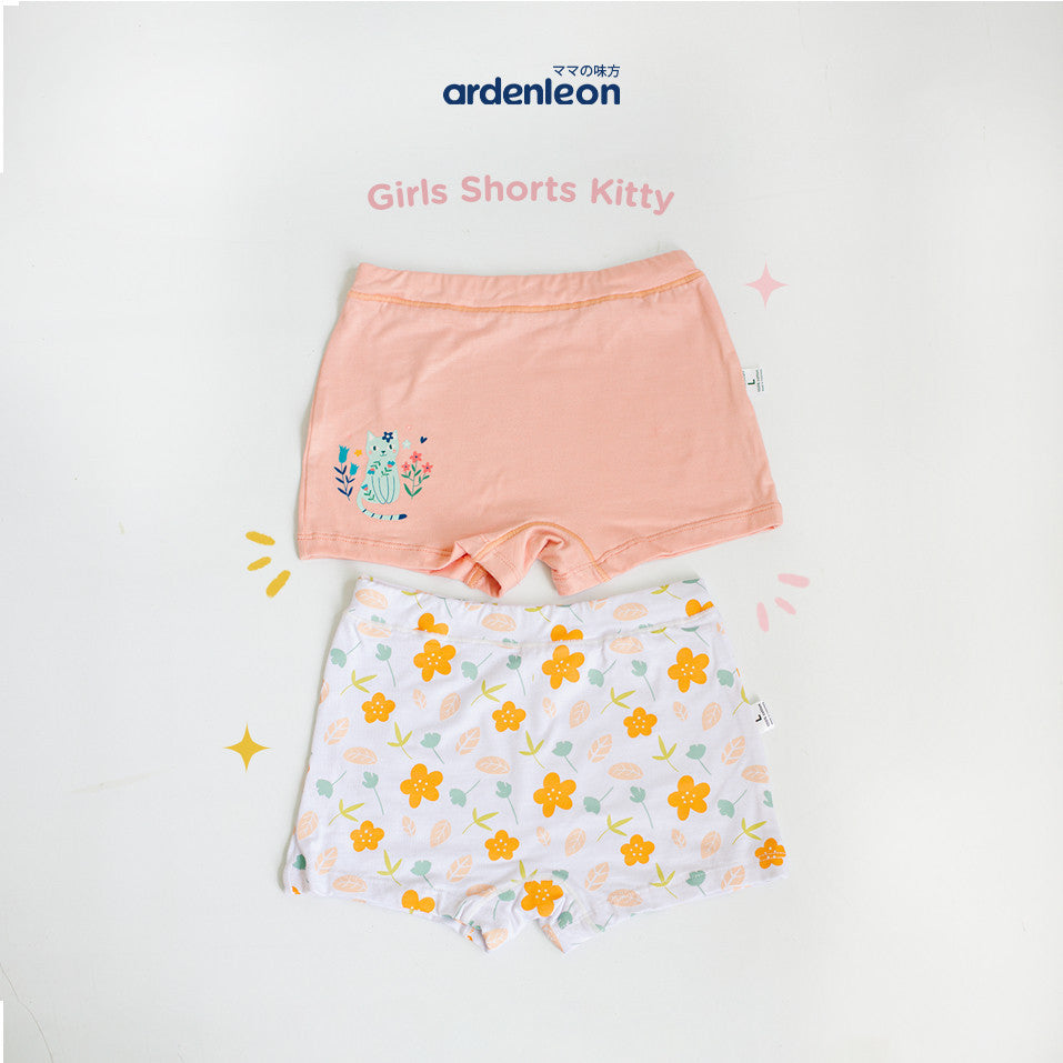 ARDENLEON Celana Dalam Anak Perempuan Girls Shorts Kitty (2 pcs)
