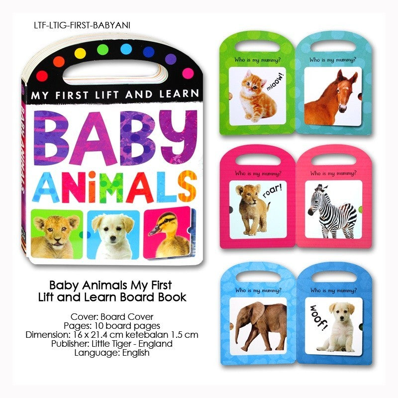 [Little Tiger] Baby Animals / First Numbers / First Colours / First Words My First Lift and Learn Board Book