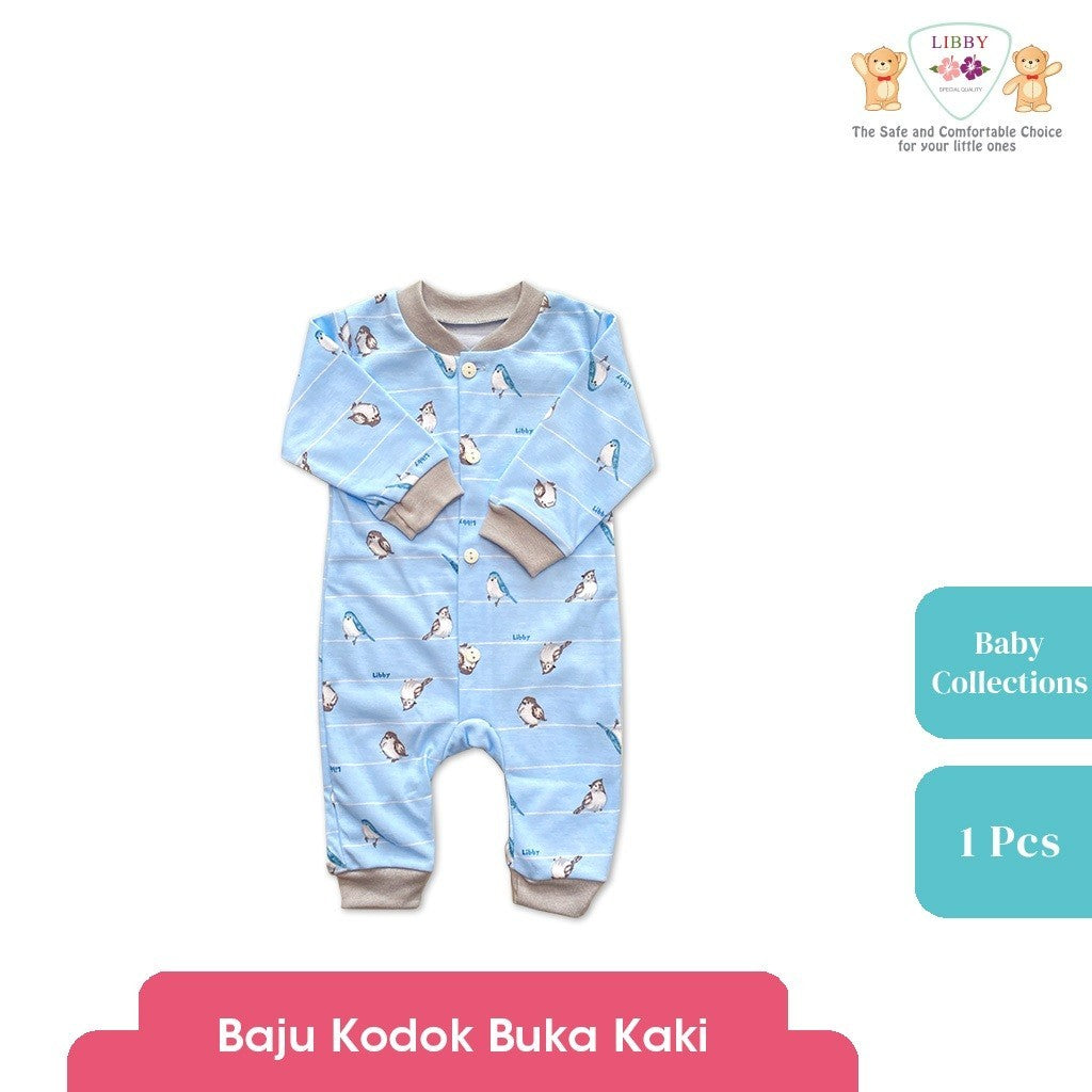 LIBBY Piyama Baju Kodok Newborn Bayi Laki laki Perempuan Motif Baby Collections (1 pcs)-Sleepsuit-Bodysuit-Play Suit-Jumper Pendek-Jumper Panjang