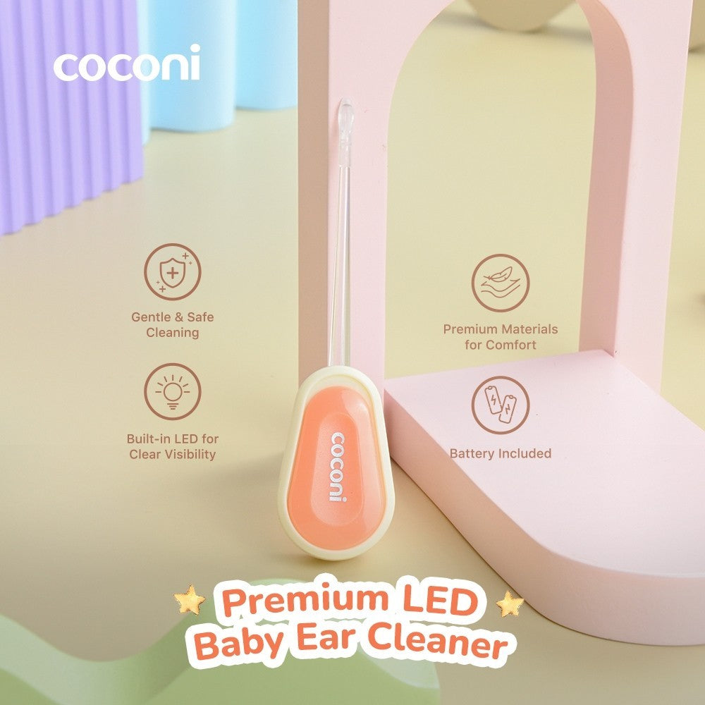 COCONI Premium LED Baby Ear Cleaner | Pembersih Korek Kuping Telinga Bayi Anak dengan Lampu