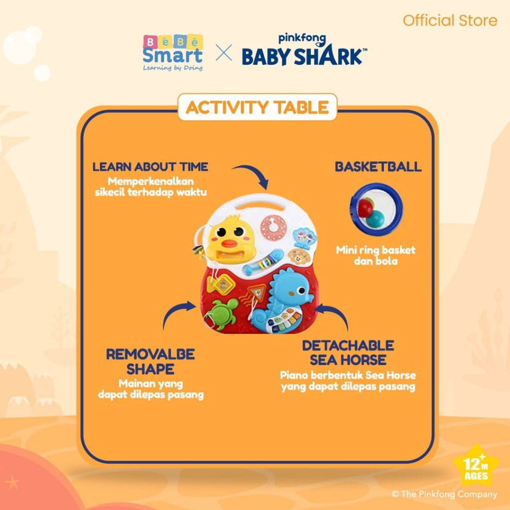 BEBE SMART Sea Walker Baby Shark / Fun Magical Walker / Push walker / Dorongan Bayi Belajar Jalan