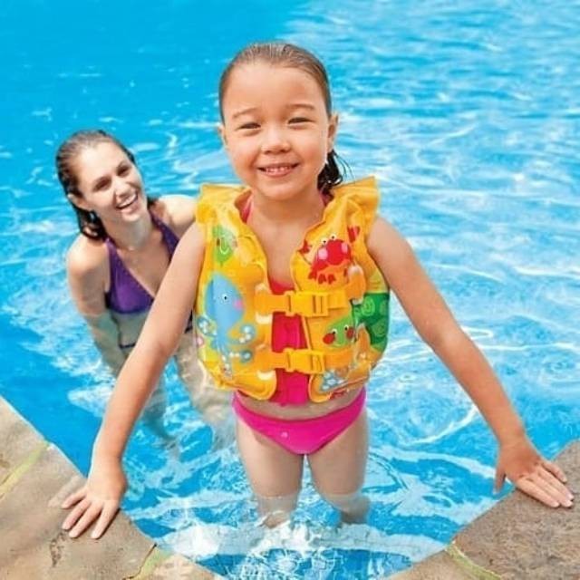 Jaket Jacket Rompi Pelampung Renang Anak Murah Yellow INTEX 59661 Swim Vest Life Jacket Yellow
